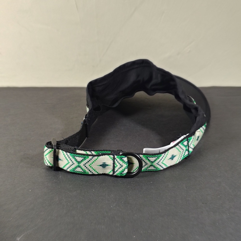Kavu Synthetic Visor Unisex OSFA Black Green Polyester Geometric Webbing Strap - Picture 3 of 6